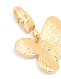 Waterproof Gold Plated Stainless Steel Butterfly Charm - link has visual effect only