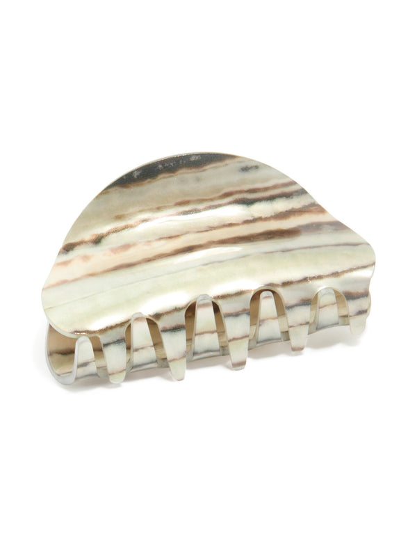 Neutral Oval Claw Hair Clip
