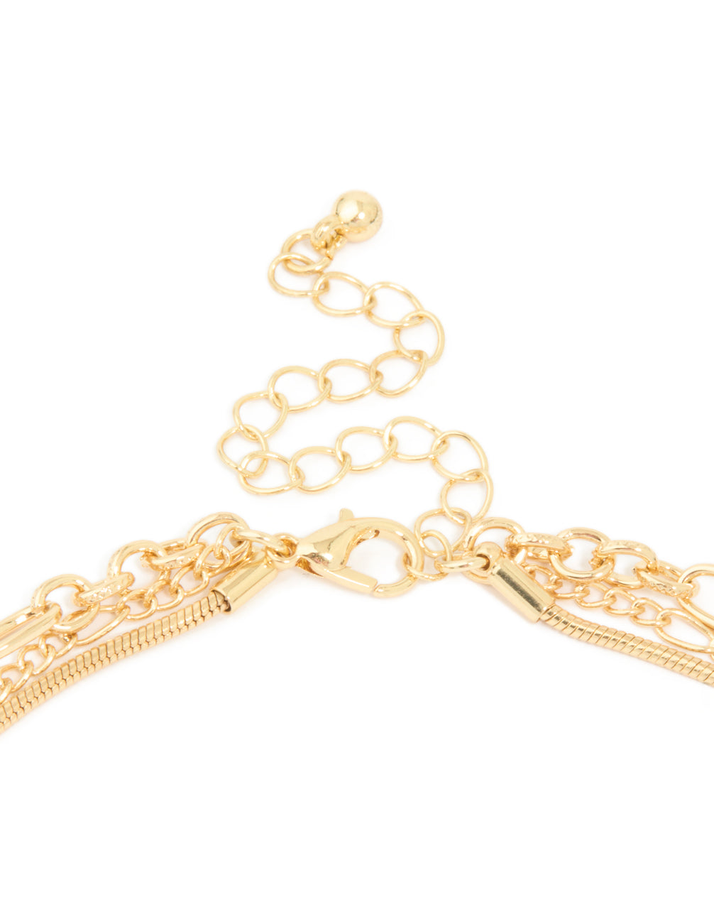Gold Plated Heart Chain Layered Necklace