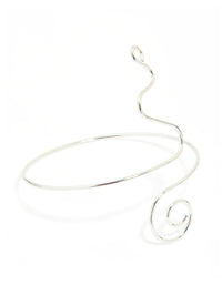 Silver Plated Spiral Arm Cuff - link has visual effect only