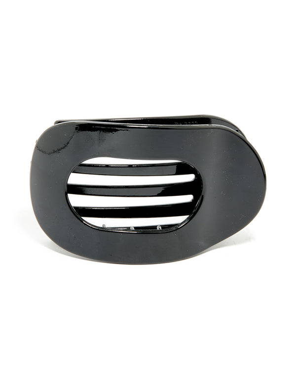 Black Large Skinny Oval Hair Claw Clip
