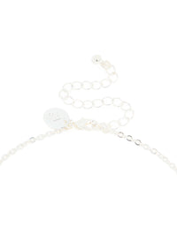 Silver Plated Cubic Zirconia Floral Vine Necklace - link has visual effect only