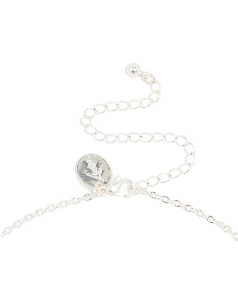 Silver Plated Cubic Zirconia Floating Cross Pendant Necklace