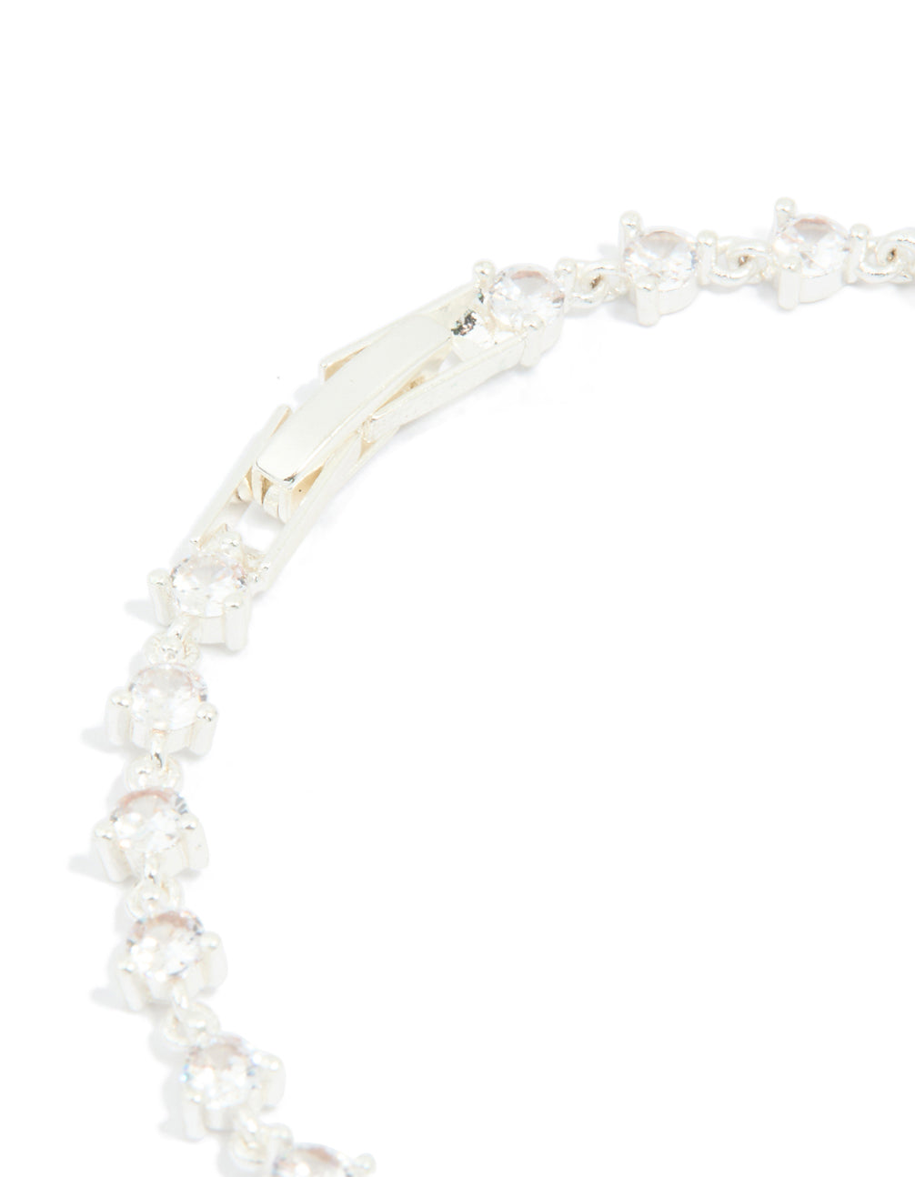 Silver Plated Cubic Zirconia Circular Tennis Bracelet