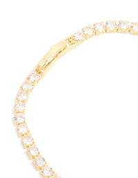 Gold Plated Cubic Zirconia Feminine Tennis Bracelet - link has visual effect only
