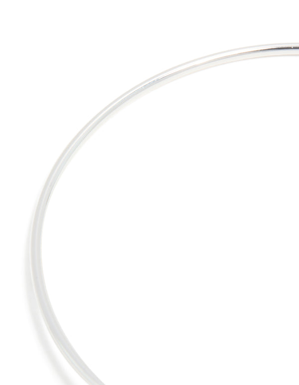 Silver Plated Cubic Zirconia Modern Cross Wrist Cuff