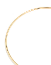 Gold Plated Cubic Zirconia Simple Wrist Cuff - link has visual effect only