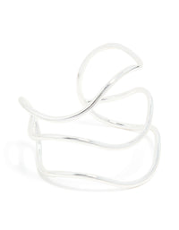 Silver Triple Squiggle Wrist Cuff - link has visual effect only