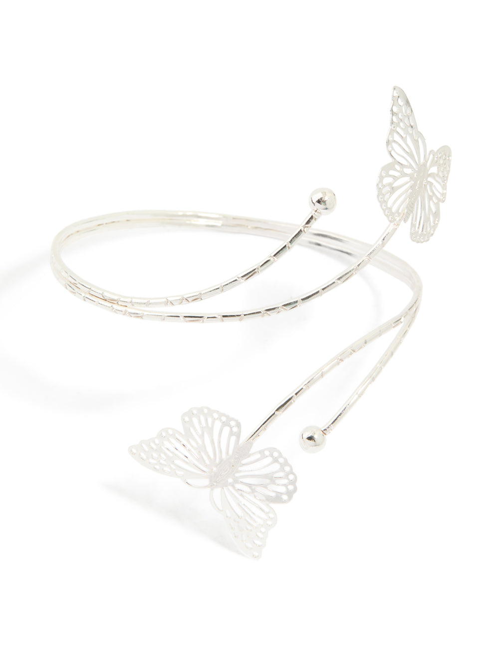 Silver Butterfly Arm Cuff