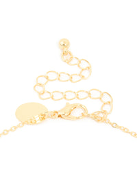 Gold Plated Cubic Zirconia Pave Letter D Necklace - link has visual effect only