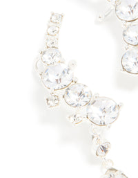 Silver Diamante Drop Ear Cuffs - link has visual effect only