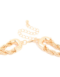 Gold Twisted Chain Layered Necklace - link has visual effect only