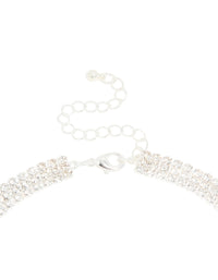 Silver Diamante Triple Layered Necklace - link has visual effect only