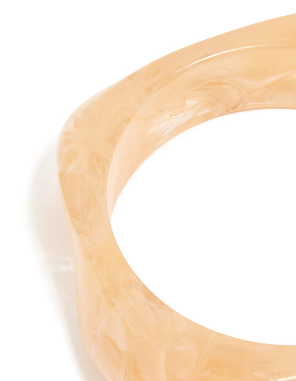 Neutral Marble Acrylic Bangle