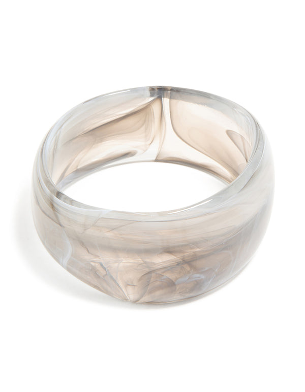 Brown & Grey Acrylic Bangle