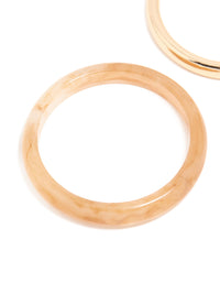 Gold & Brown Acrylic Bangles 2-Pack - link has visual effect only