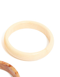 Gold & Neutral Acrylic Bangles 3-Pack - link has visual effect only