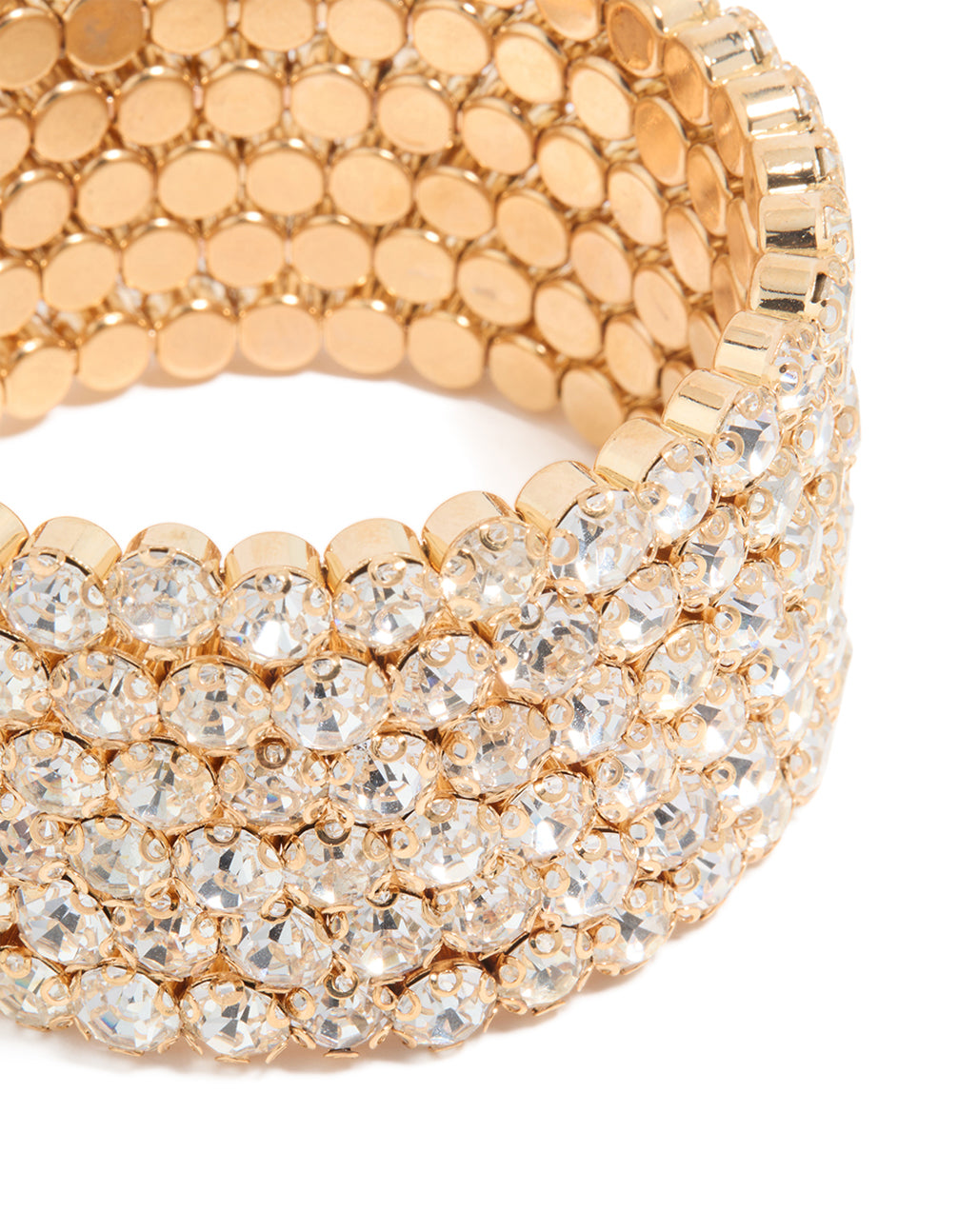 Gold Diamante Large Wrapped Bracelet