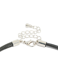 Silver Boho Pendant Cord  Necklace - link has visual effect only