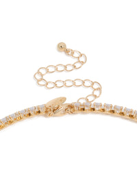 Gold Cubic Zirconia Choker Necklace - link has visual effect only