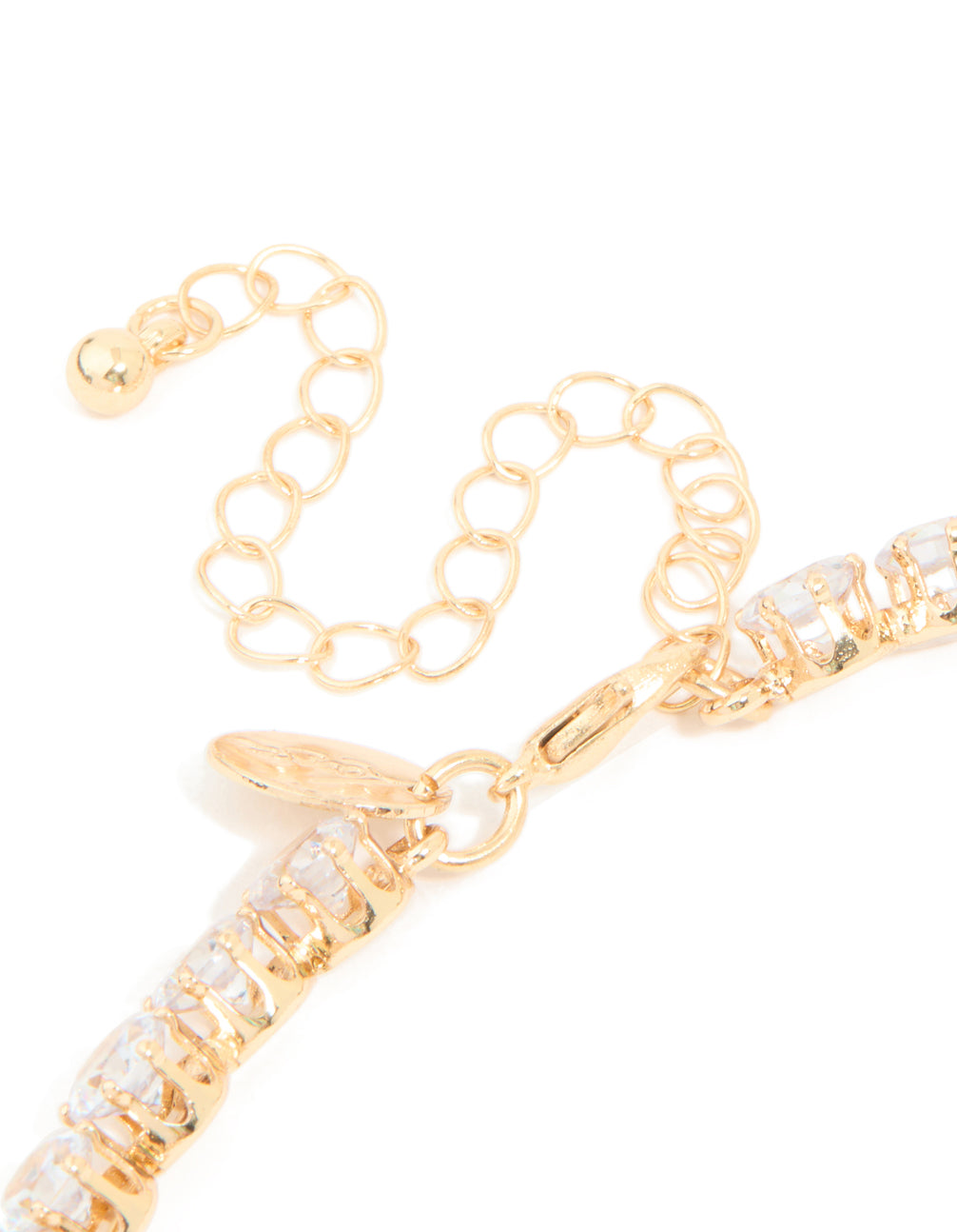 Gold Cubic Zirconia Tennis Necklace, Tennis Bracelet & Earrings Set