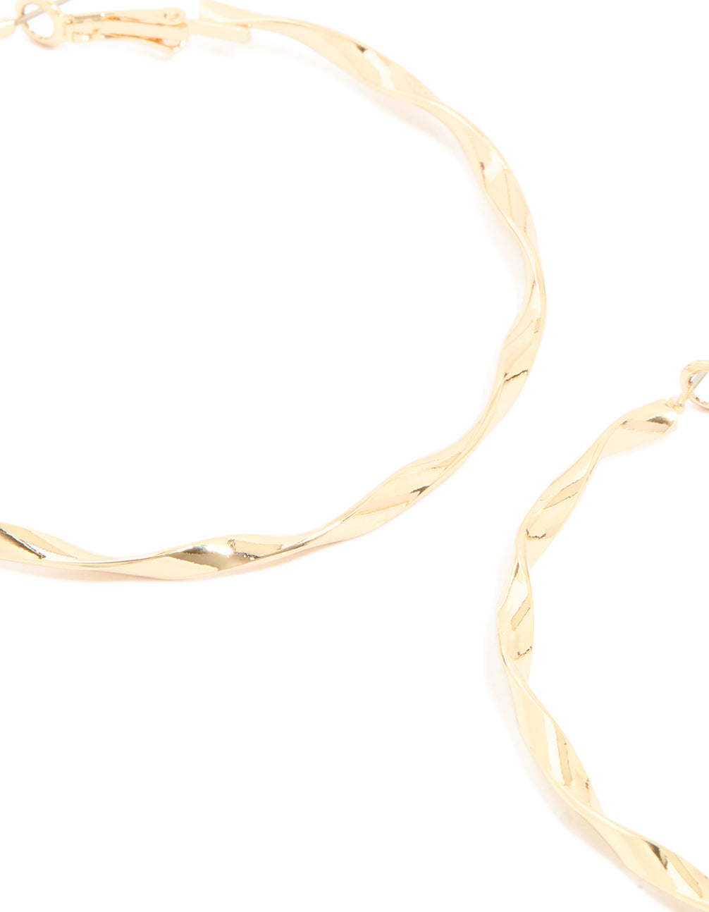Gold Twisted & Classic Hoop Earrings 2-Pack
