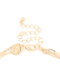 Gold Molten Circle Layered Necklace - link has visual effect only