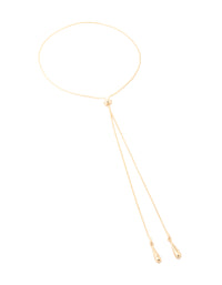 Gold Adjustable Toggle Y-Necklace - link has visual effect only