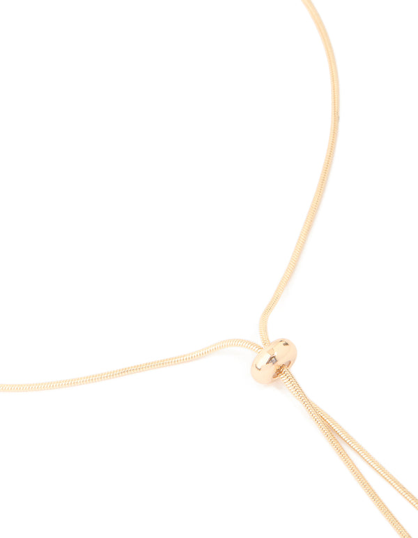 Gold Adjustable Toggle Y-Necklace