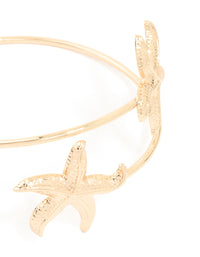 Gold Double Starfish Arm Cuff - link has visual effect only