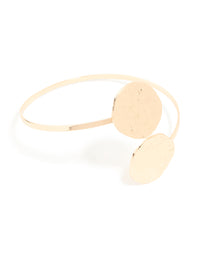 Gold Molten Double Circle Arm Cuff - link has visual effect only