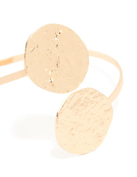 Gold Molten Double Circle Arm Cuff - link has visual effect only