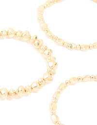 Gold Pebble Stretch Bracelets 4-Pack - link has visual effect only