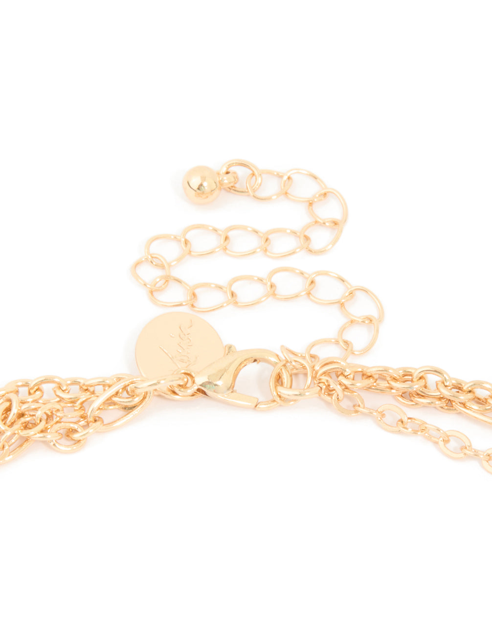 Gold Cross Charm Layered Necklace