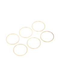 Gold Modern Bangles 6-Pack - link has visual effect only