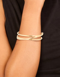Gold Wire Lines Wrist Cuff - link has visual effect only