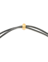Waterproof Gold Plated Stainless Steel Large Bubble Letter K Cord Necklace - link has visual effect only