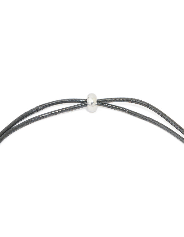 Waterproof  Stainless Steel Large Bubble Letter A Cord Necklace