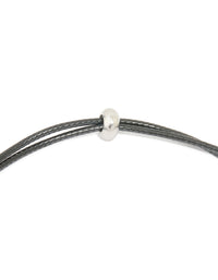 Waterproof Stainless Steel Large Bubble Letter E Cord Necklace - link has visual effect only