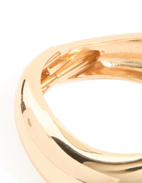 Gold Chunky Wave Hinged Bangle - link has visual effect only