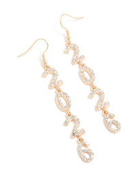 Gold Diamante 2026 Long Drop Earrings - link has visual effect only