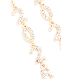 Gold Diamante 2026 Long Drop Earrings - link has visual effect only