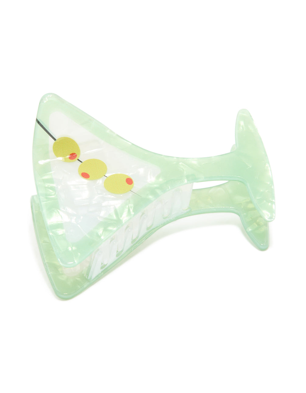 Acrylic Martini Novelty Claw Clip