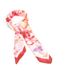 Watercolour Vibrant Floral Print Fabric Scarf - link has visual effect only