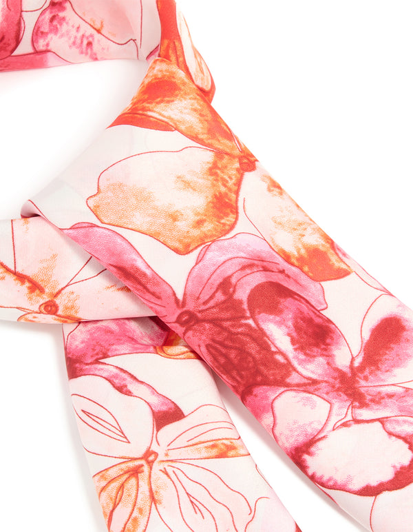 Watercolour Vibrant Floral Print Fabric Scarf