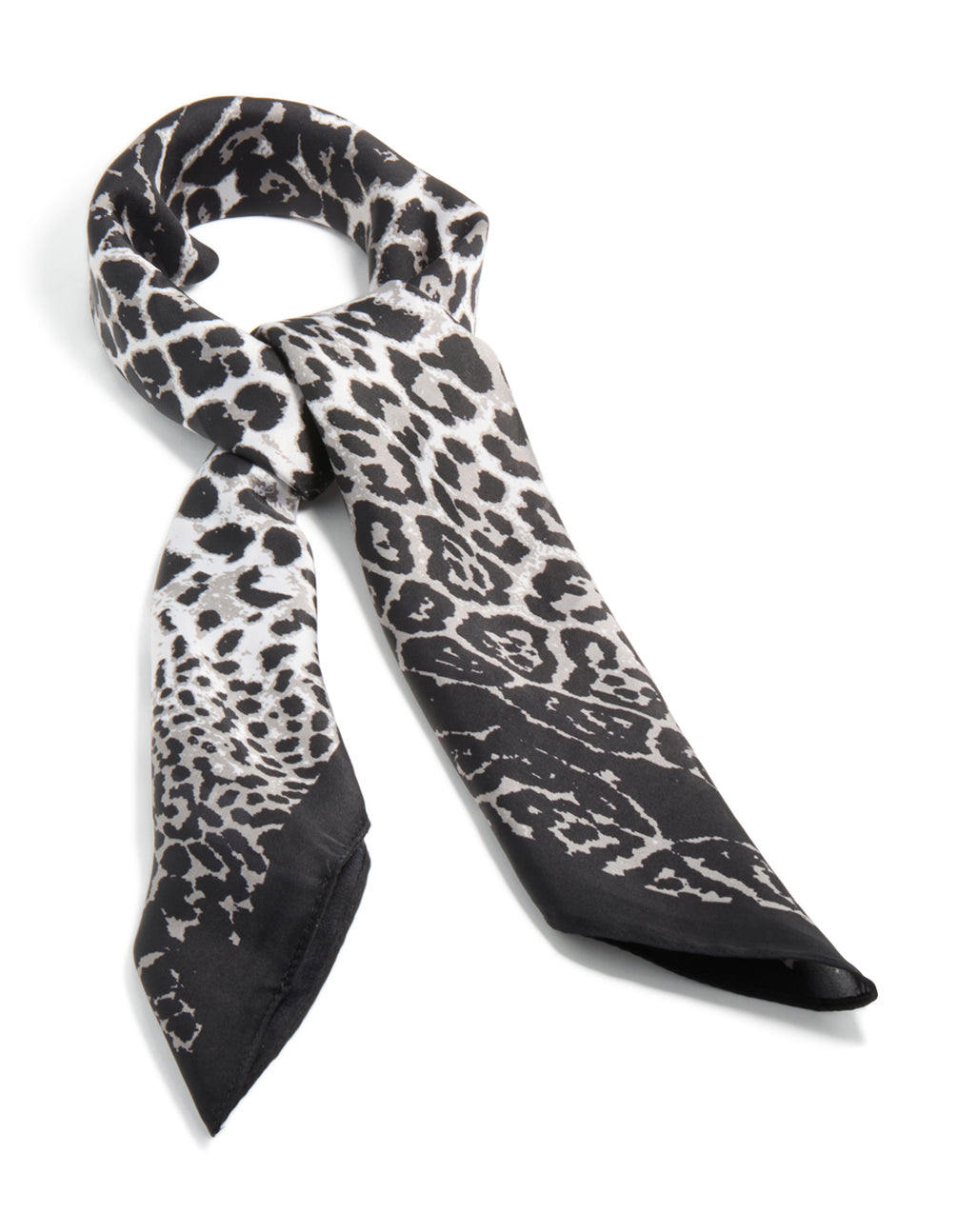 Monochrome Leopard Fabric Scarf