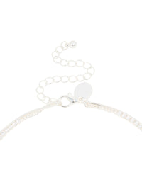 Silver Plated Cubic Zirconia Cup Chain & Snake Chain Y-Necklace - link has visual effect only