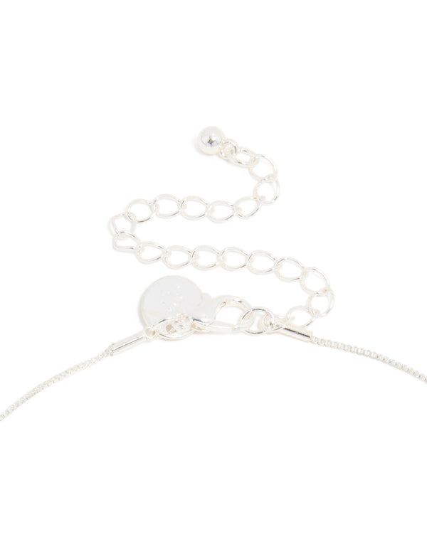 Silver Plated Freshwater Pearl Dainty Snake Chain Necklace