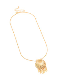 Gold Shell Tassel Pendant Necklace - link has visual effect only