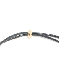 Black Acrylic Open Moltent Pendant Cord Necklace - link has visual effect only